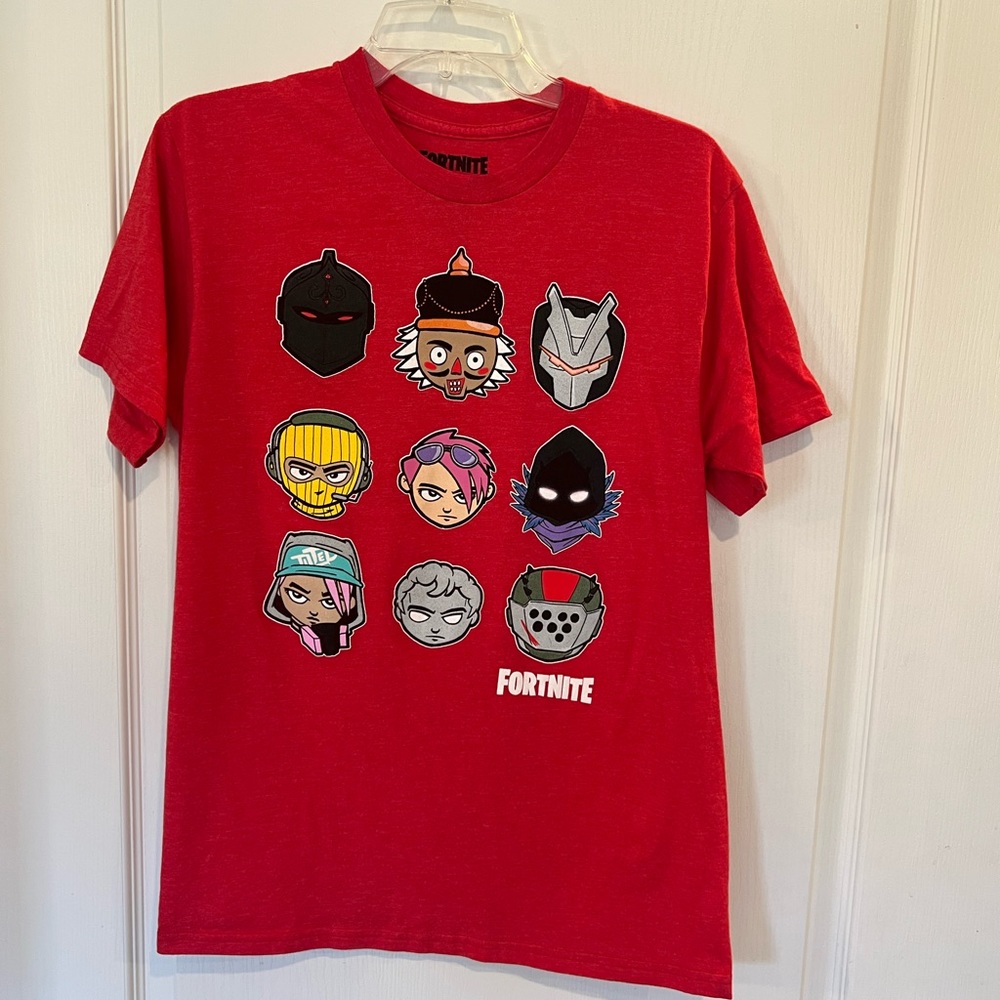 Fortnite Shirt Men's Chibi Character Heads Officially Licensed Adult T-Shirt med